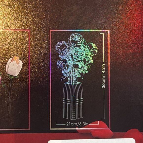 Botanical Garden Rose Building Blocks Set 818 Pieces NEW - Picture 10 of 10